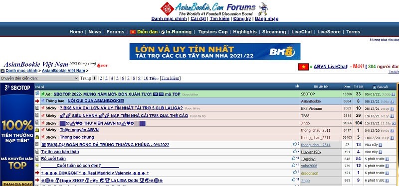 diễn đàn cá độ bóng đá