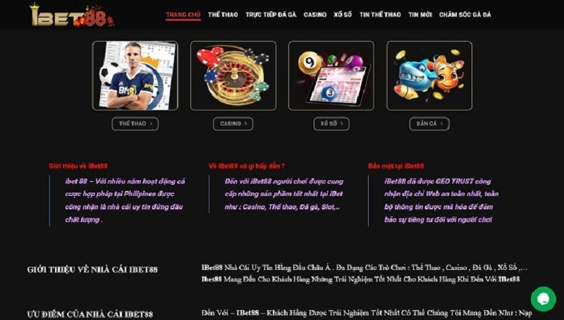 IBet88 – Top 10 nhà cái uy tín cá cược đỉnh cao hàng đầu thế giới