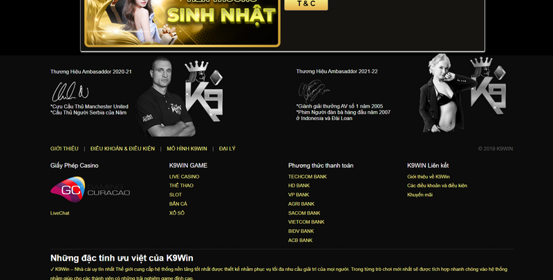 K9 WIN - Sân chơi cá cược hấp dẫn nhiều cao thủ ghé thăm