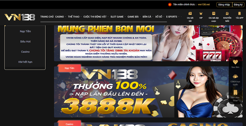 VN138 - Nhà cái đầy sức hút với dân cược Việt