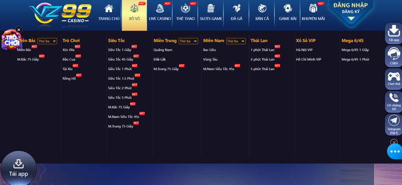 VZ99 - Sân chơi thịnh hành được cược thủ truy cập đông đảo